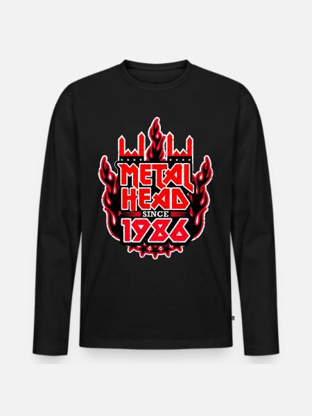 METALHEAD since 1986 - Men's Premium Organic Long Sleeve Shirt - black
