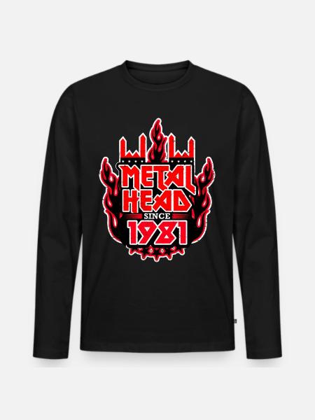 METALHEAD since 1981 - Men's Premium Organic Long Sleeve Shirt - black