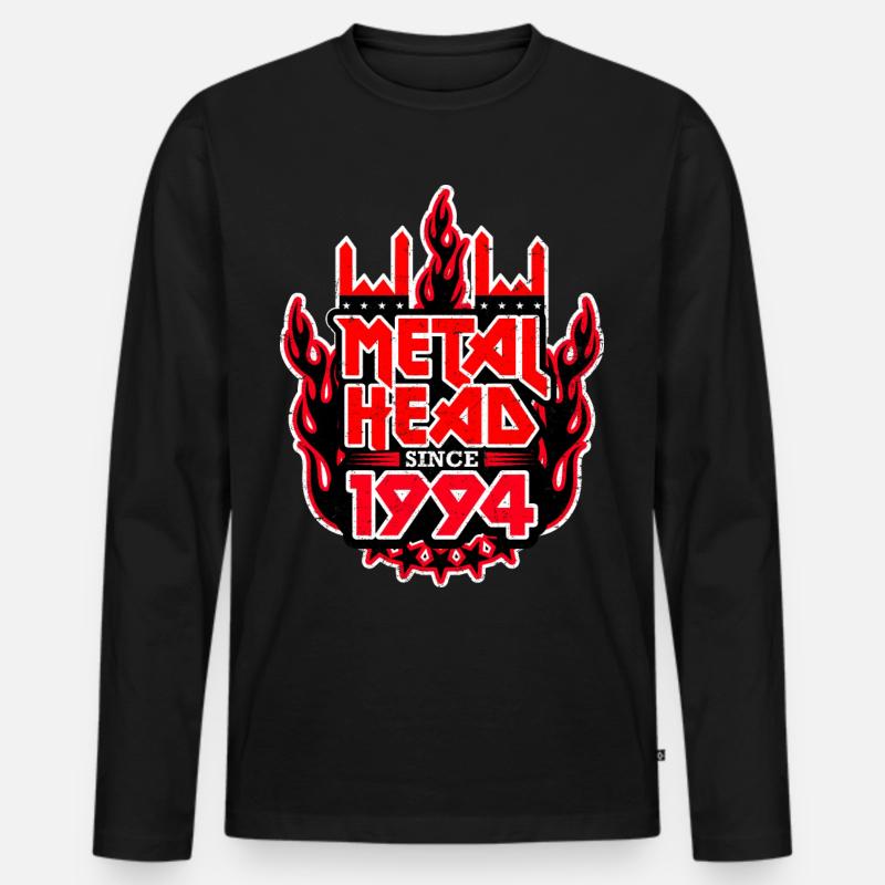 METALHEAD since 1994 - Männer Premium Bio Langarmshirt - Schwarz