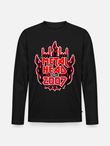 METALHEAD since 2007 - Männer Premium Bio Langarmshirt - Schwarz