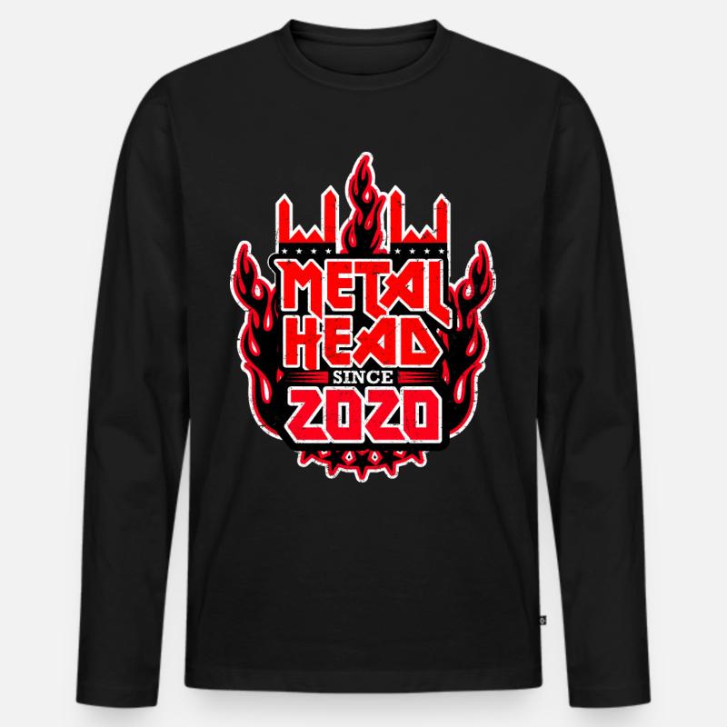 METALHEAD since 2020 - Männer Premium Bio Langarmshirt - Schwarz