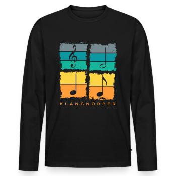 Orchestra Choir Orchestra Retro - Men's Premium Organic Long Sleeve Shirt - black - Front - Nico (187cm)