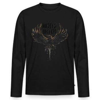 Game Of Thrones The Night's Watch - Men's Premium Organic Long Sleeve Shirt - black - Front - Nico (187cm)