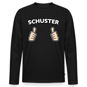 Schuster Handwerker Geschenkidee - Männer Premium Bio Langarmshirt - Schwarz - Vorne - Nico (187cm)