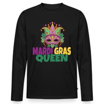 Mardi Gras Queen - Männer Premium Bio Langarmshirt - Schwarz - Vorne - Nico (187cm)