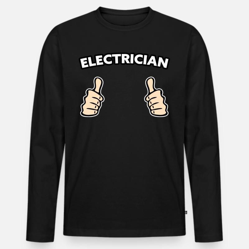 Elektriker Beruf Geschenkidee - Männer Premium Bio Langarmshirt - Schwarz