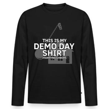 Démolition et rénovation de maisons - T-shirt manches longues Premium bio Homme - noir - Devant - Nico (187cm)