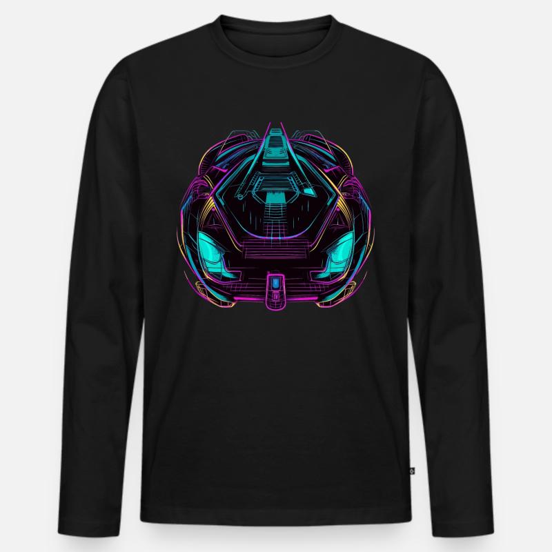 Auto - Männer Premium Bio Langarmshirt - Schwarz