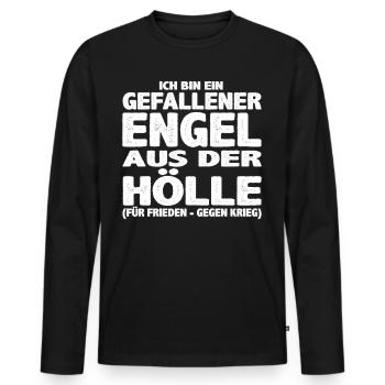 Gefallener Engel aus der Hölle - Männer Premium Bio Langarmshirt - Schwarz - Vorne - Nico (187cm)