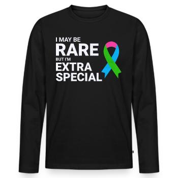 Extra Special Rare Disease Awareness Uniqueness - Men's Premium Organic Long Sleeve Shirt - black - Front - Nico (187cm)