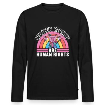 Feministin Feminismus Emanzipation Geschenk - Männer Premium Bio Langarmshirt - Schwarz - Vorne - Nico (187cm)