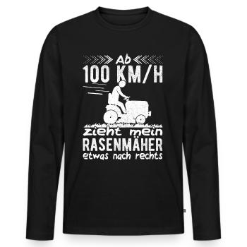 Hobbygärtner Rasenmäher Gärtner Greenkeeper Rasen - Männer Premium Bio Langarmshirt - Schwarz - Vorne - Nico (187cm)