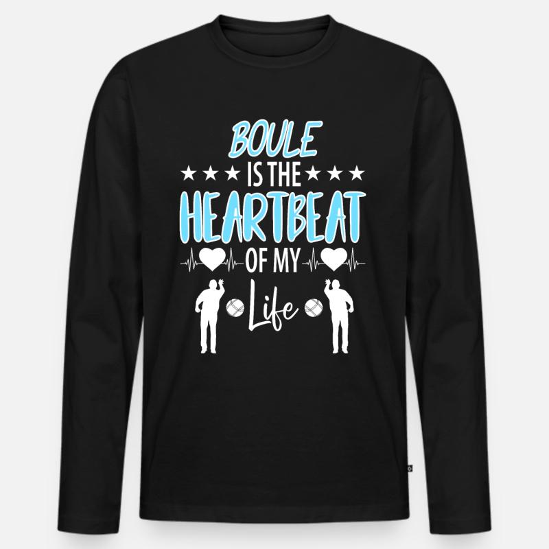 Boule Petanque Boccia Boules - Männer Premium Bio Langarmshirt - Schwarz