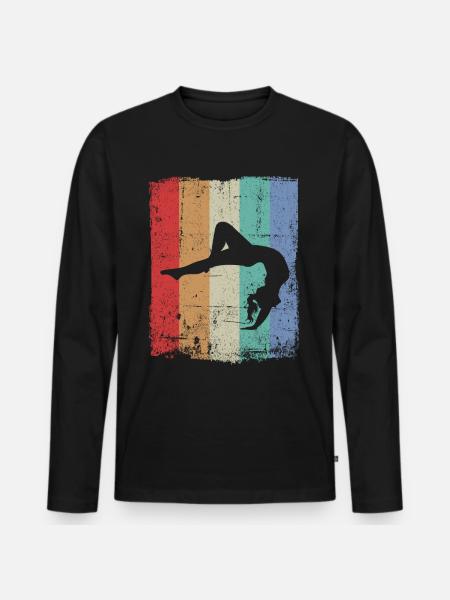 Gymnast Handstand gymnastics gymnastics - Men's Premium Organic Long Sleeve Shirt - black