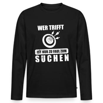 Bogenschießen Bogensport Pfeil Und Bogen Bogen - Männer Premium Bio Langarmshirt - Schwarz - Vorne - Nico (187cm)