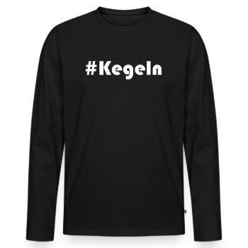 Kegeln - #Kegeln - Männer Premium Bio Langarmshirt - Schwarz - Vorne - Nico (187cm)