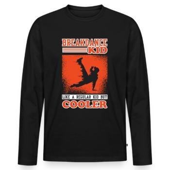 Breakdance Kid Breakdance Kinder Breakdance - Männer Premium Bio Langarmshirt - Schwarz - Vorne - Nico (187cm)