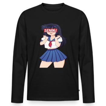 Anime Anime Merch Anime Anime Outfit Anime Characters - Men's Premium Organic Long Sleeve Shirt - black - Front - Nico (187cm)