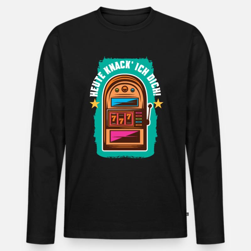 Heute knack' ich dich - Männer Premium Bio Langarmshirt - Schwarz