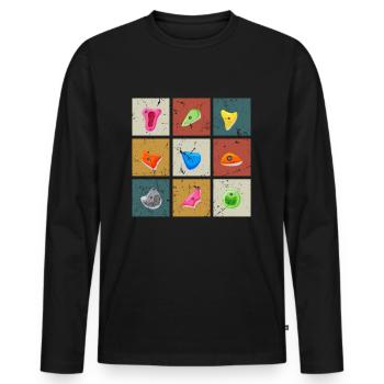 Escalade de bloc Poignées d’escalade de bloc - T-shirt manches longues Premium bio Homme - noir - Devant - Nico (187cm)
