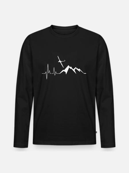 Glider Gliding Gliding - Men's Premium Organic Long Sleeve Shirt - black