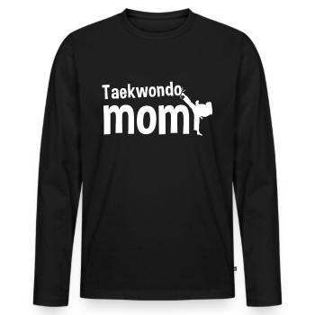 Taekwondo Taekwondoin Tae kwon do Arts Martiaux - T-shirt manches longues Premium bio Homme - noir - Devant - Nico (187cm)