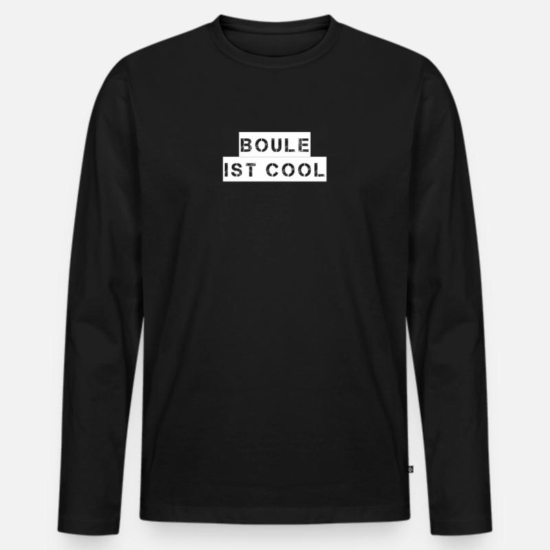 Boule - Boule ist cool - Männer Premium Bio Langarmshirt - Schwarz