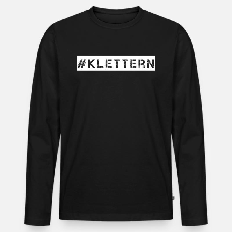 Klettern - #Klettern - Männer Premium Bio Langarmshirt - Schwarz