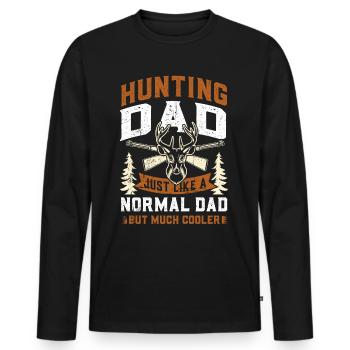 Hunt - Men's Premium Organic Long Sleeve Shirt - black - Front - Nico (187cm)
