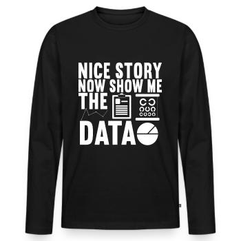 Data Scientist Data Analyst - Men's Premium Organic Long Sleeve Shirt - black - Front - Nico (187cm)