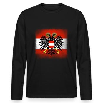 Austria - Men's Premium Organic Long Sleeve Shirt - black - Front - Nico (187cm)