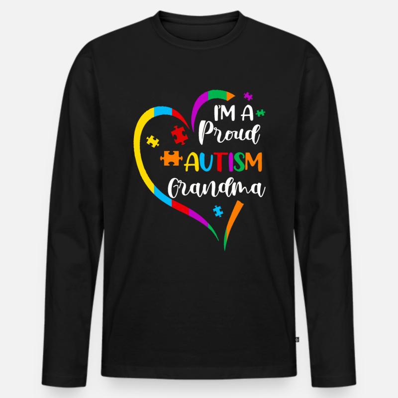 Autismus - Männer Premium Bio Langarmshirt - Schwarz