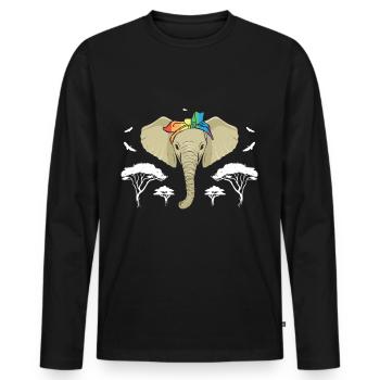 Tshirt autistique Autimus Cadeau Asperger Enfants - T-shirt manches longues Premium bio Homme - noir - Devant - Nico (187cm)