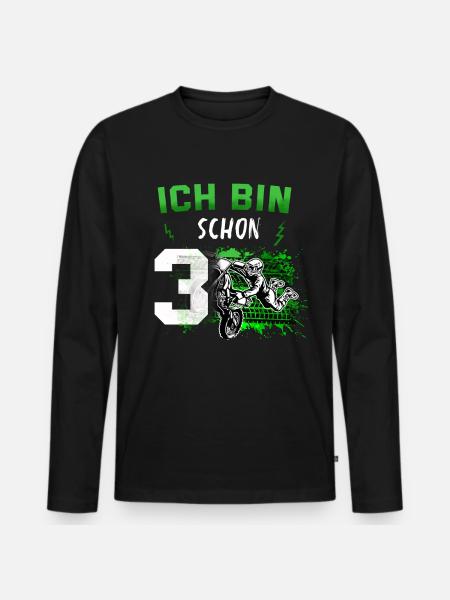 Motocross - Männer Premium Bio Langarmshirt - Schwarz