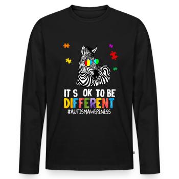 Autismus Geschenk Autist Asperger ADHS Autism - Männer Premium Bio Langarmshirt - Schwarz - Vorne - Nico (187cm)