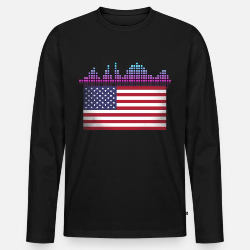 DJ - Männer Premium Bio Langarmshirt - Schwarz