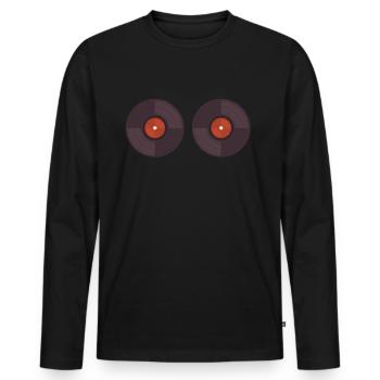 Disc Jockey DJ Rave Synthesizer Geschenk CD Mixer - Männer Premium Bio Langarmshirt - Schwarz - Vorne - Nico (187cm)