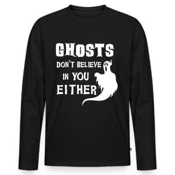 Halloween Tshirt Halloween Party Killer Killer Death - Men's Premium Organic Long Sleeve Shirt - black - Front - Nico (187cm)