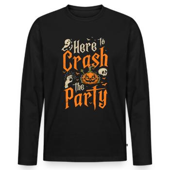 Halloween Tshirt Halloween Party Killer Killer Death - Men's Premium Organic Long Sleeve Shirt - black - Front - Nico (187cm)