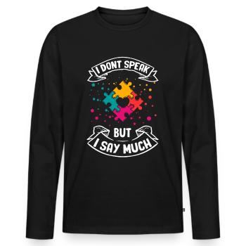 Autismus Geschenk Autist Asperger ADHS Autism - Männer Premium Bio Langarmshirt - Schwarz - Vorne - Nico (187cm)