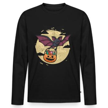 Halloween Gift Killer Skeleton Killer Horreur - T-shirt manches longues Premium bio Homme - noir - Devant - Nico (187cm)