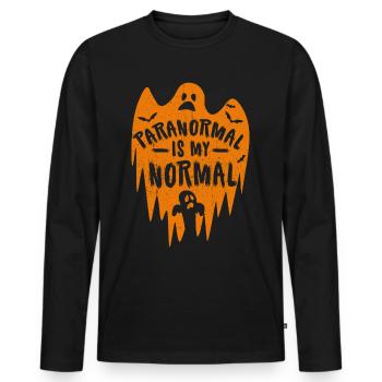 Halloween Costume Ghost Monster Spooky Skull Zombie - Men's Premium Organic Long Sleeve Shirt - black - Front - Nico (187cm)
