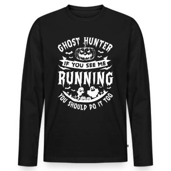 Halloween Tshirt Halloween Party Killer Killer Death - Men's Premium Organic Long Sleeve Shirt - black - Front - Nico (187cm)