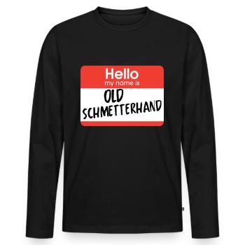 Tennis de table Cadeau Ping Pong Tennis de table - T-shirt manches longues Premium bio Homme - noir - Devant - Nico (187cm)