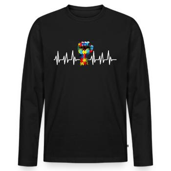 Autismus Geschenk Autist Asperger ADHS Autism - Männer Premium Bio Langarmshirt - Schwarz - Vorne - Nico (187cm)