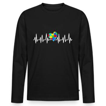 Autismus Geschenk Autist Asperger ADHS Autism - Männer Premium Bio Langarmshirt - Schwarz - Vorne - Nico (187cm)