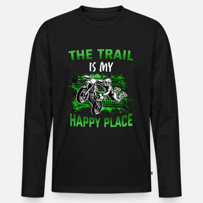 Motocross - Männer Premium Bio Langarmshirt - Schwarz
