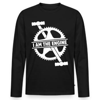 Mountain Bike Mtb Downhill Bike Cyclist Biker - Men's Premium Organic Long Sleeve Shirt - black - Front - Nico (187cm)