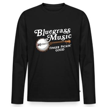 Banjo - Men's Premium Organic Long Sleeve Shirt - black - Front - Nico (187cm)