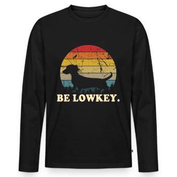 Dachshund Geschenk Dixie Wiener Doxie Dackel - Männer Premium Bio Langarmshirt - Schwarz - Vorne - Nico (187cm)